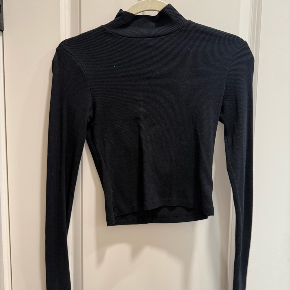 American Eagle Outfitters Black Long Sleeve Top